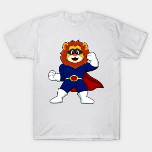 Lion as Hero with Mask T-Shirt